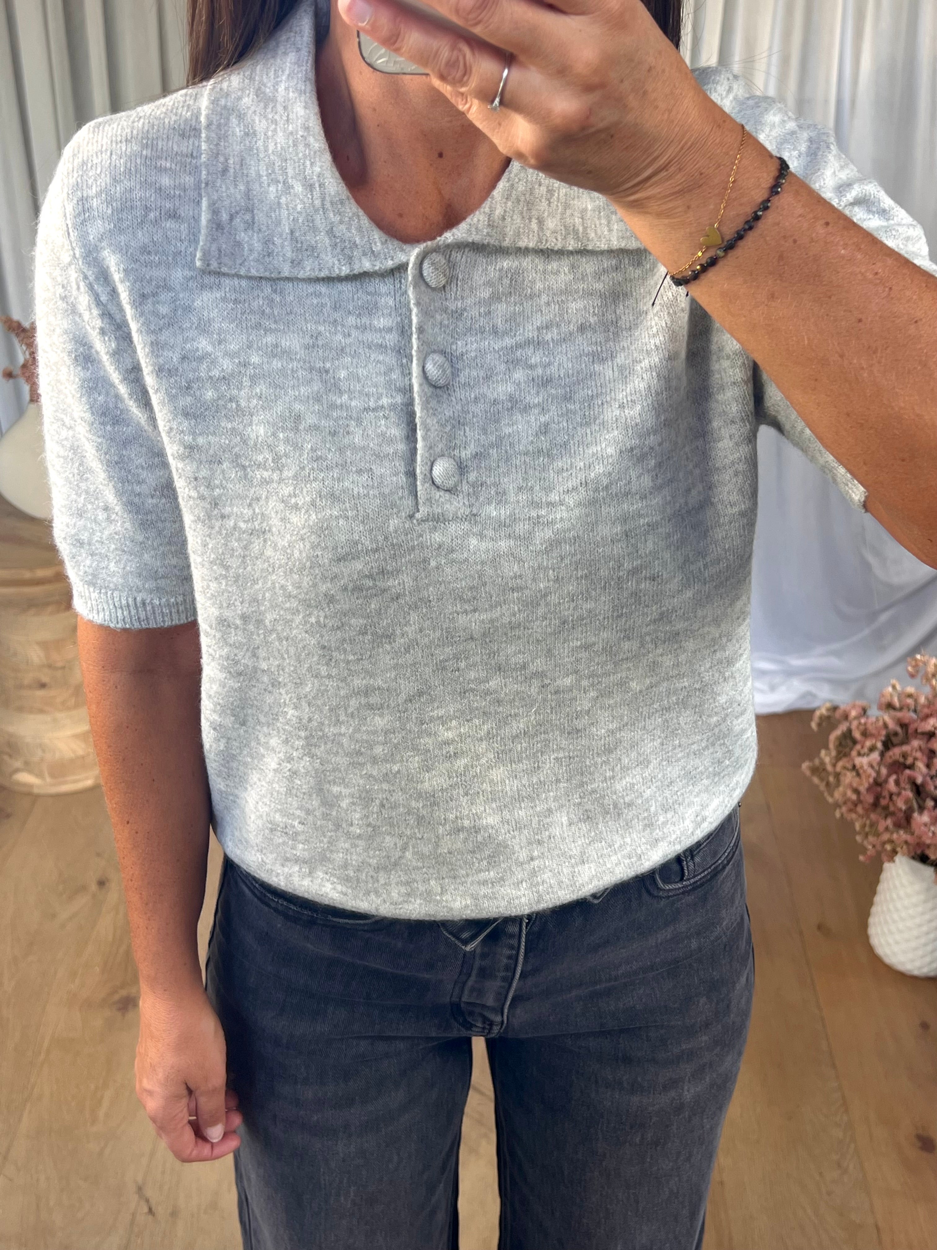 PULL POLO GRIS