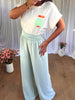 PANTALON STONE VERT D'EAU
