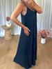 ROBE PLISSÉÉ LUREX NOIR