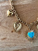 COLLIER CŒURS TURQUOISE