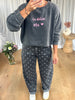 JEANS BARELL POIS GRIS