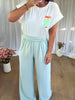 PANTALON STONE VERT D'EAU
