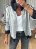 GILET ZIPPÉ BANDES