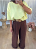 PANTALON CEINTURE CHOCO