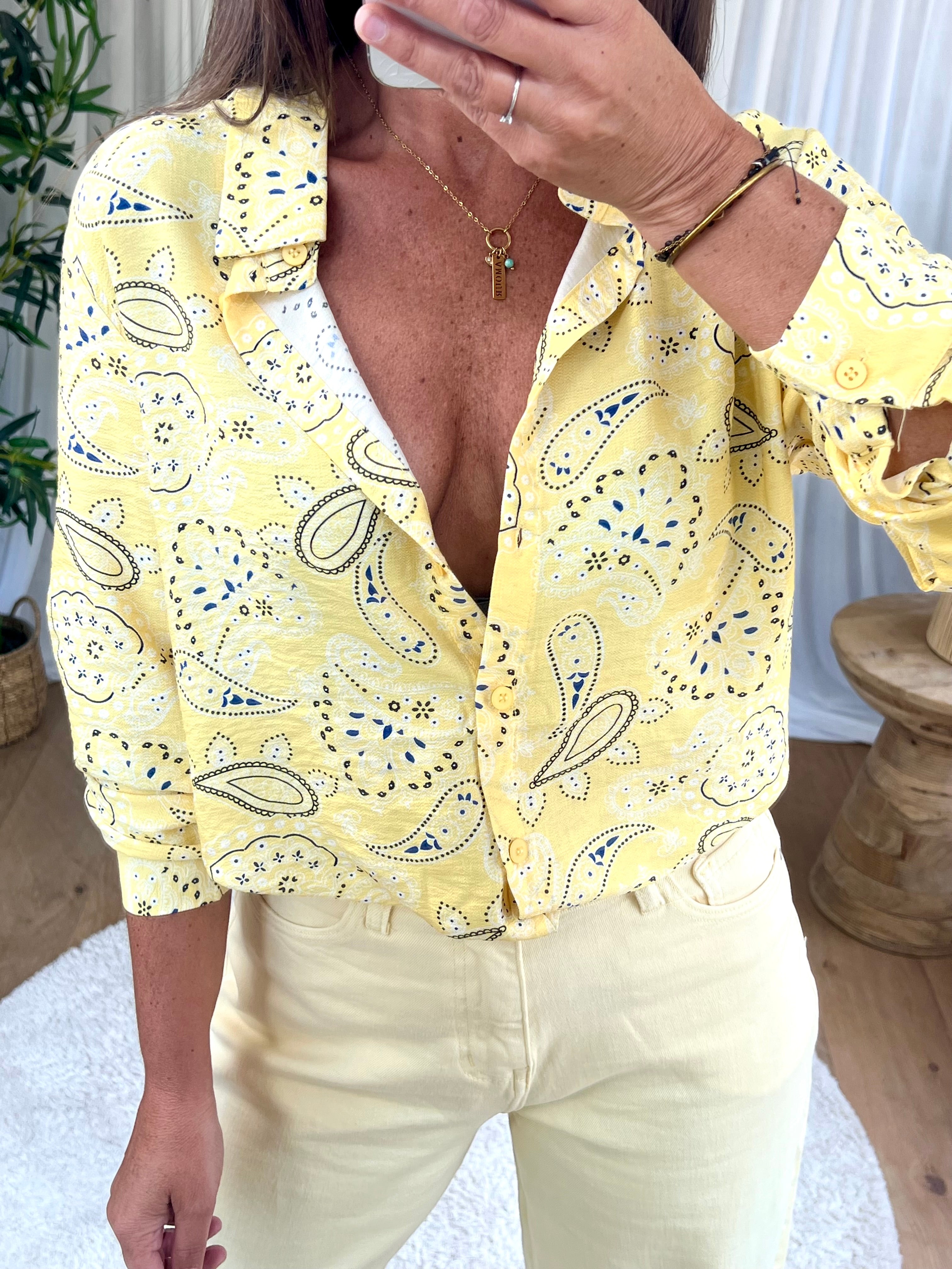 CHEMISE BANDANA JAUNE