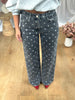 JEANS DROIT POIS GRIS