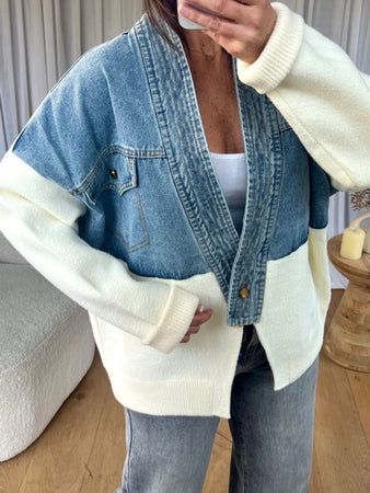 VESTE EN JEANS PULL