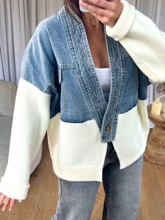 VESTE EN JEANS PULL