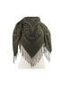 ÉCHARPE  BANDANA FRANGES KAKI