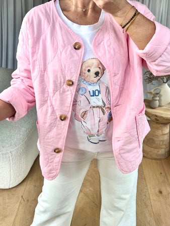VESTE MATELASSÉE ROSE