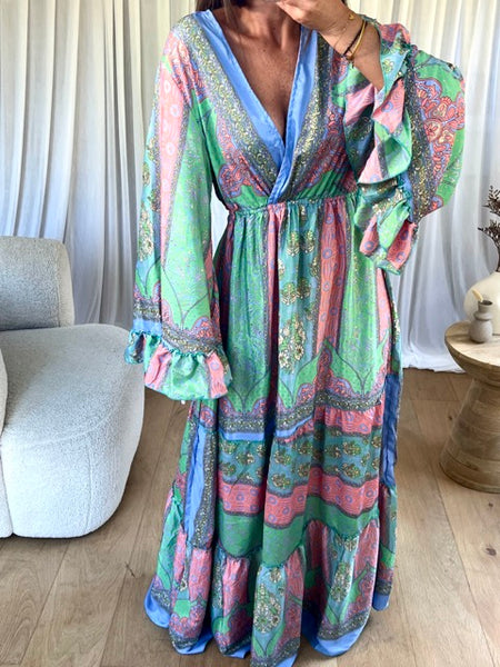 ROBE BOHÈME VERT