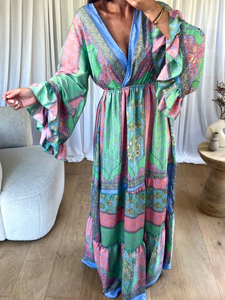 ROBE BOHÈME VERT