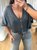 GILET LUREX GRIS