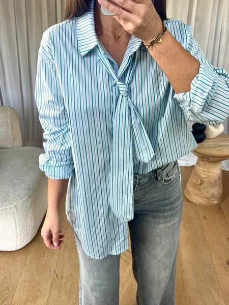 CHEMISE CRAVATE VERT