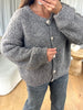 GILET COSY BOUTON TAUPE