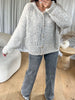 GILET COSY BOUTON GRIS