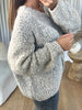 GILET COSY BOUTON GRIS