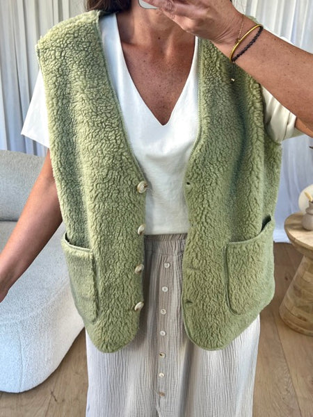 GILET SMITH VIEUX VERT