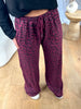 PANTALON AMPLE LÉOPARD BORDEAU
