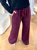 PANTALON AMPLE LÉOPARD BORDEAU