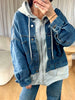 VESTE EN JEANS SWEAT