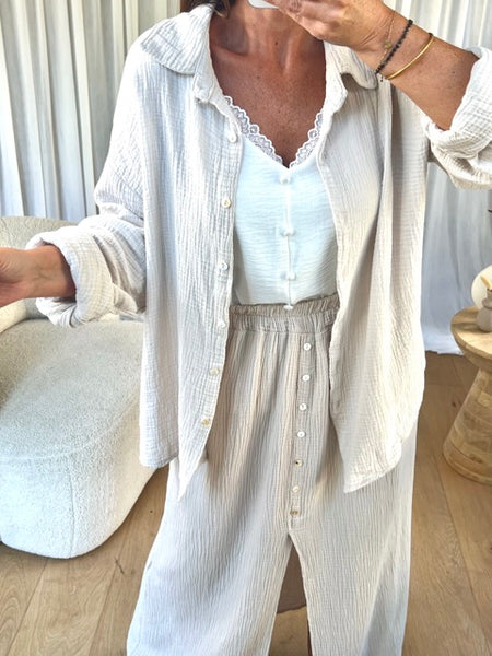 CHEMISE GAZE BEIGE
