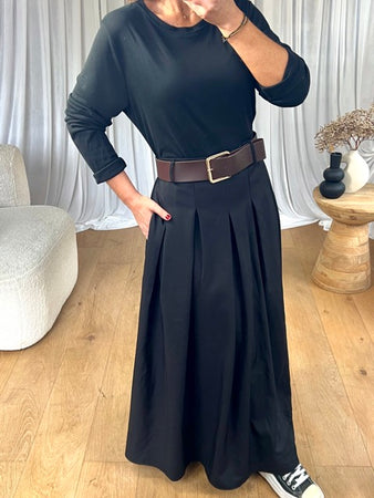 ROBE SARAH CEINTURE NOIR