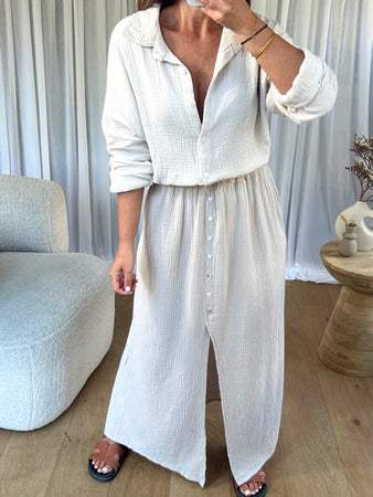 CHEMISE GAZE BEIGE