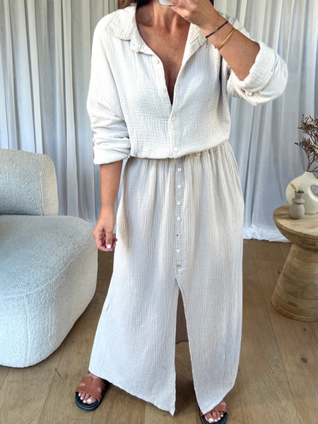 CHEMISE GAZE BEIGE