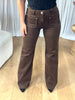 JEANS POCHES TRESSE CHOCO