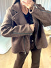 VESTE PERFECTO BOUCLÉ CHOCO
