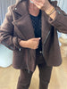 VESTE PERFECTO BOUCLÉ CHOCO