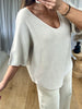 PULL VIVI MANCHES COURTES BEIGE