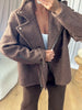 VESTE PERFECTO BOUCLÉ CHOCO