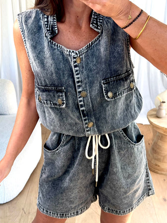 COMBI/SHORT DENIM GRUSS