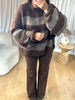 PULL COSY RAYÉ CHOCO