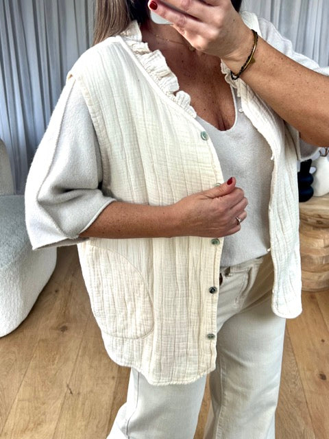 GILET SANS MANCHES GAZE
