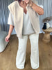 PULL VIVI MANCHES COURTES BEIGE