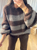 PULL COSY RAYÉ CHOCO