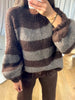 PULL COSY RAYÉ CHOCO