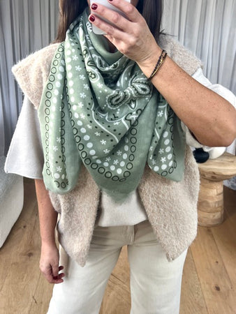 FOULARD BANDANA VERT