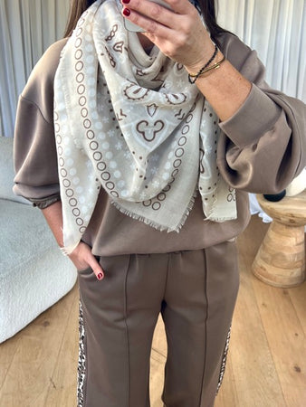 FOULARD BANDANA BEIGE