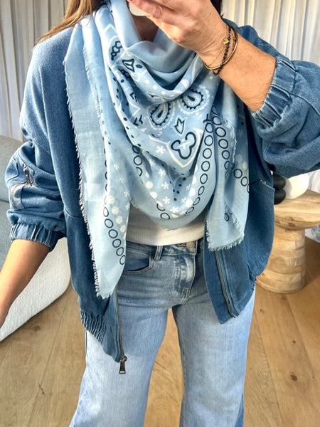 FOULARD BANDANA BLEU