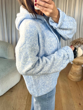 PULL CAPUCHE BLEU