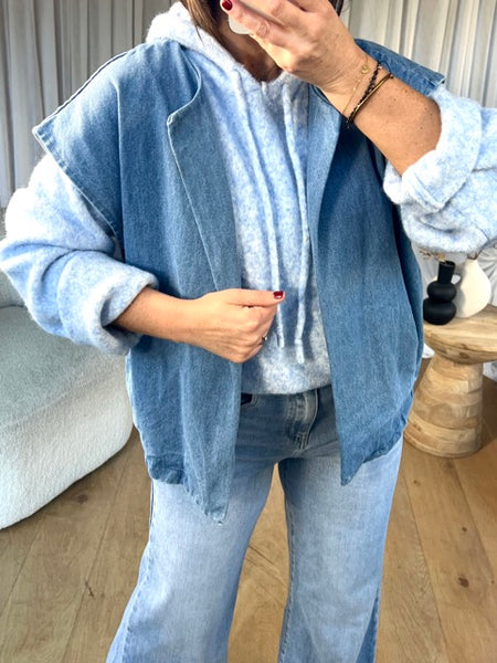 GILET SANS MANCHES DENIM