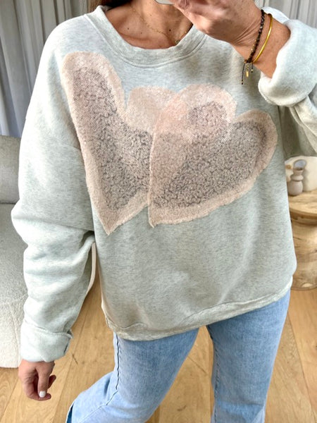 SWEAT DOUBLE COEURS