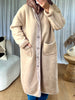 MANTEAU CAPUCHE DOUDOUNE BEIGE