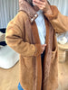 MANTEAU CAPUCHE DOUDOUNE CAMEL