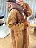 MANTEAU CAPUCHE DOUDOUNE CAMEL