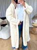 MANTEAU CAPUCHE DOUDOUNE BLANC